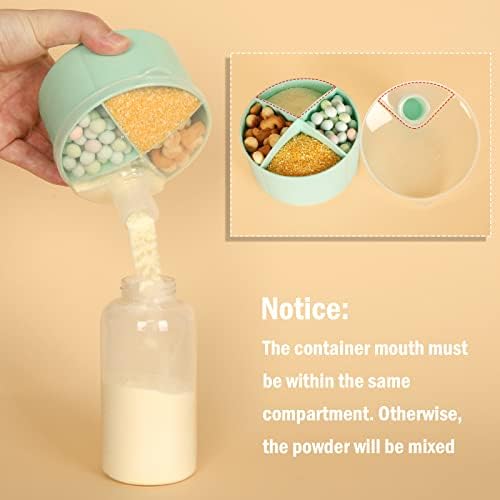 Accmor Formula Dispenser On The Go, Non-Spill Rotating Four-Compartment Formula - Image 6