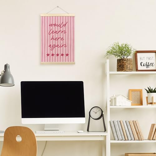 TLESKE Pink Funny Classroom Wall Art Poster, Would Learn Here Again Wall Decor - Image 5