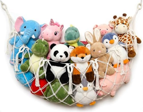 Stuffed Animal Net or Hammock for Flat Wall Mounted Handmade Macrame Toy by Diocos