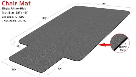 Rhino Mats, Rhino Hide Chair Mat, Office Computer Chair Mat - Image 4