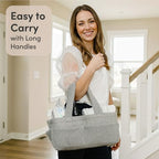 PUTSKA Baby Diaper Caddy Organizer, Nursery Fleece Basket - Image 5