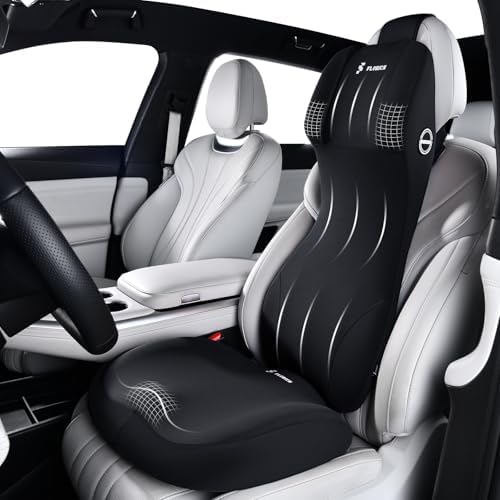 FLORICH Car Seat Cushion and Lumbar Support Headrest Pillow Memory Foam by FLORICH