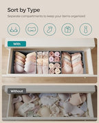 SONGMICS Drawer Organizers, Foldable Fabric Storage Boxes - Image 3