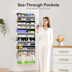 Over the Door Hanging Organizer - 50lb Load Closet Door Storage - Image 5