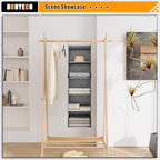 Hanging Closet Organizer 5-Shelf, Oxford Linen Wardrobe Storage - Image 4