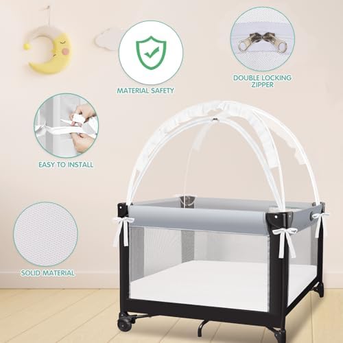 Crib Tent - Crib Net to Keep Baby in, Stop Baby from Climbing Out of Crib - Image 3