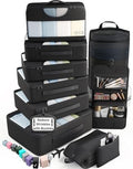 Veken 10 Set Packing Cubes for Travel Essentials, Anti-Wrinkle Buckled Suitcase by Veken