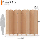 JOSTYLE Outdoor Privacy Screen 8-Panel Folding Room Divider Space Partition - Image 2
