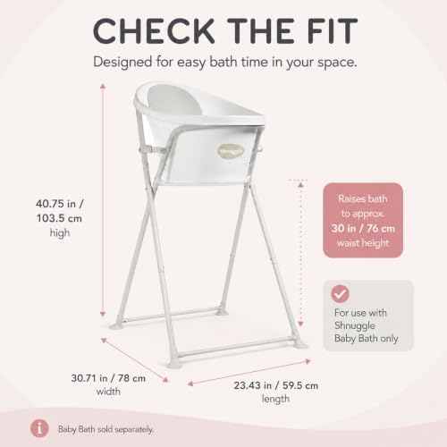 SHNUGGLE Foldable Baby Bath Stand Grey - Image 5