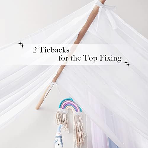 NICETOWN Decorative White Bed Canopies & Drapes - Image 2