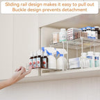 2 Set, 2 Tier Pull Out Cabinet Organizer - Image 6