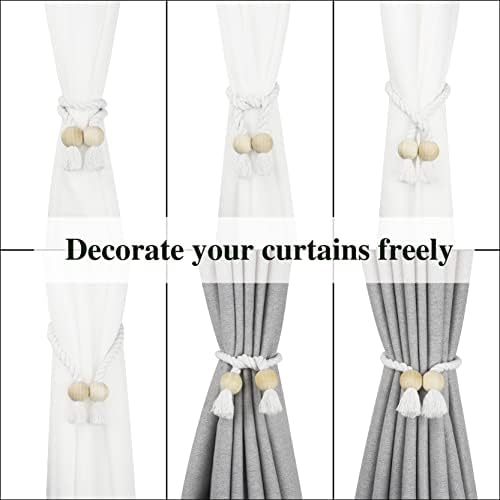Magnetic Curtain Tiebacks Decorative Tie Back Drapes Holdbacks Nieffeiy - Image 5