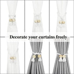Magnetic Curtain Tiebacks Decorative Tie Back Drapes Holdbacks Nieffeiy - Image 5