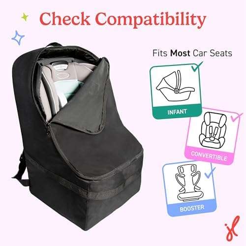 J.L. Childress Padded Backpack Car Seat Travel Bag - Image 4