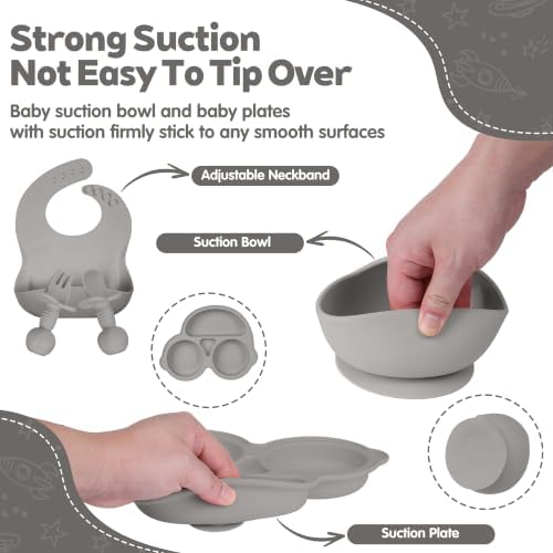 Silicone Baby Feeding Set, Miicasa Baby Led Weaning Supplies Kit - Image 2