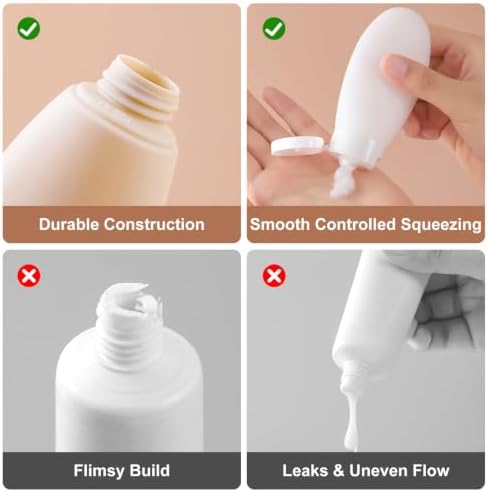 Anntrue Travel Bottles for Toiletries 4 Pack, TSA Approved 2 oz Travel Size - Image 6