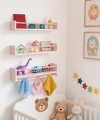 24 Inch Nursery Book Shelves for Wall - Image 2