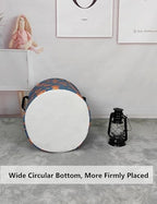 QUEENLALA Large Foldable Round Storage Basket Laundry Hamper, Basketball - Image 5