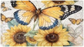 Shower Mat Non Slip 26.8 x 15.1 Inches, Butterfly Sunflowers Bathtub Mat Shower by Anna+Cowper