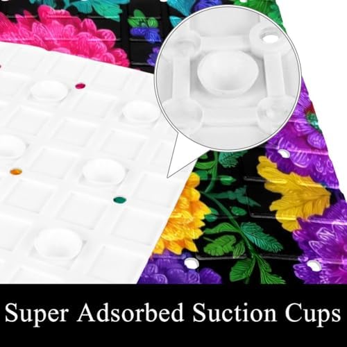 Bath Tub Shower Mat, Washable Bathtub Floor Mats, Suction Cups and Drain Holes - Image 3