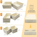 12 Pack Drawer Organizers for Clothing, Foldable Clothes Storage Box Closet - Image 2