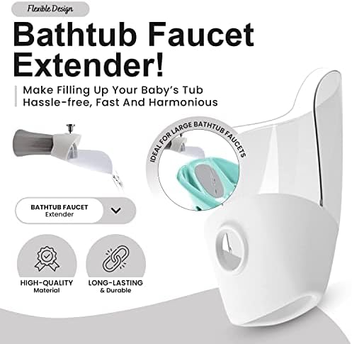 Bath Helper - Bath Tub Faucet Extender - Guides Water Directly from Faucet to - Image 5