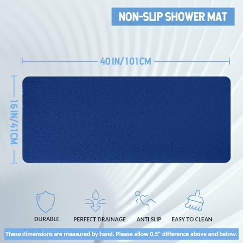 Hargiis Non-Slip Bathtub Mat, Anti Slip Shower Mat, Fast Drying Bathtub Mats - Image 2