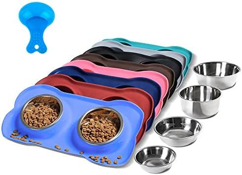 Hubulk Pet Dog Bowls 2 Stainless Steel Dog Bowl by Hubulk