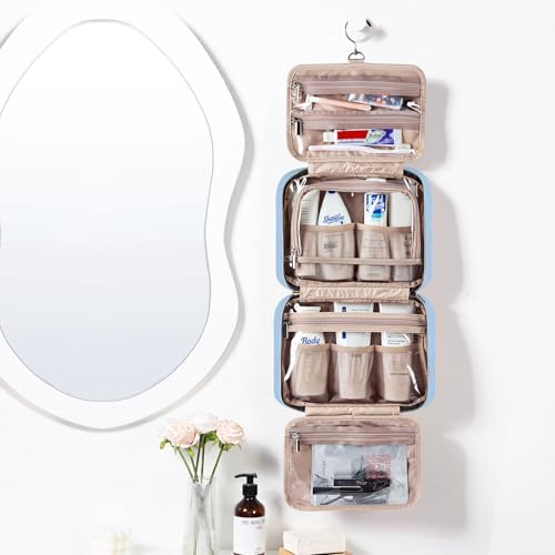 NISHEL Travel Toiletry Bag for women, Portable Hanging makeup Organizer - Image 2