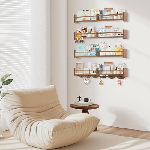 34Inch Nursery Book Shelves Wall Mounted, Floating Book Shelf - Image 5