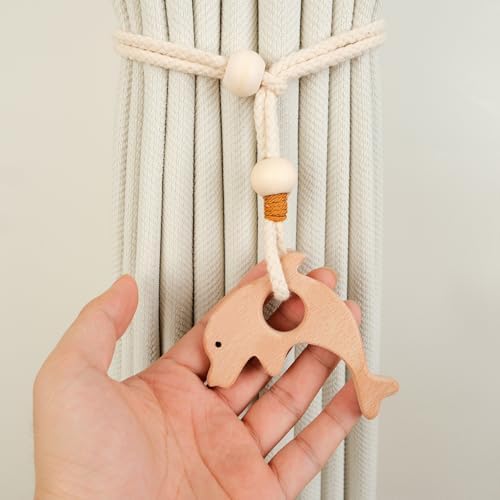 2 Pack Wooden Curtain Tiebacks - Image 4
