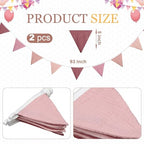 Oudain 2 Pcs Pennant Banner Flags Nursery Garland Triangle - Image 2