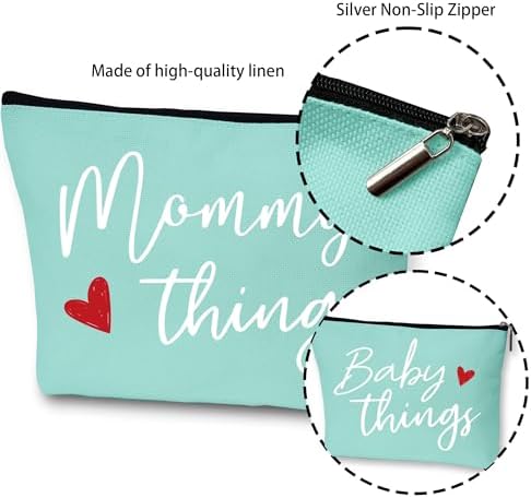 Mommy and Baby Matching Pouch Set, Mommy Things and Baby Things Bags, Gifts - Image 3