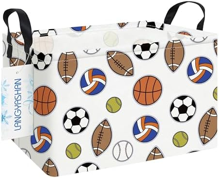 Rectangular Collapsible Colorful Balls Storage Basket Nursery Organizer by LANGYASHAN