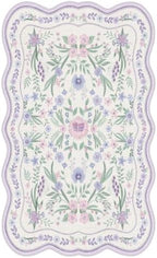 Scalloped Floral Rug 3x5 - Image 4
