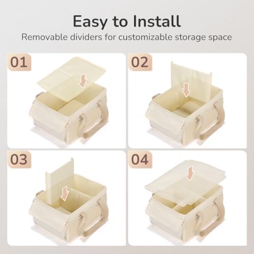 YOHOOLYO Baby Diaper Caddy Organizer, Large Portable Storage Basket - Image 4