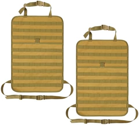 2 PCS Car Seat Back Organizer, Tactical MOLLE Sag Proof Vehicle Panel Backseat by Unknown