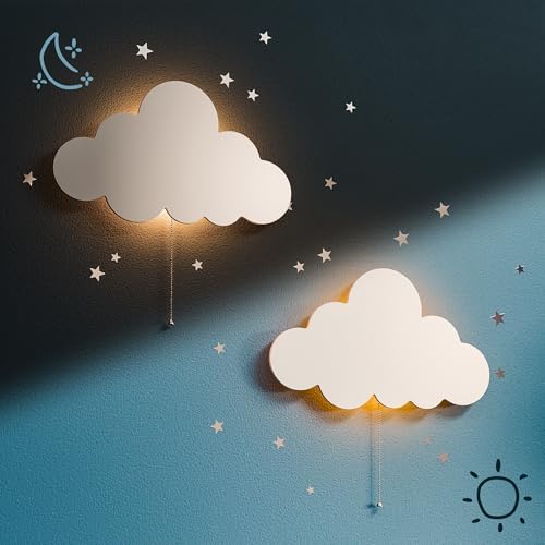 Cloud Lights - Floating Cloud Wall Lamps | Baby Nursery Cloud Night Lights by TipPerk