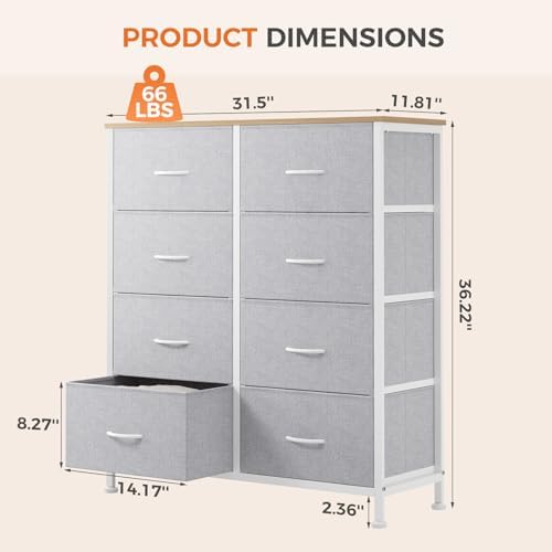 Sweetcrispy 8 Drawer Fabric Dresser - Image 3