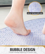 HITSLAM Bathtub Mat Non Slip, 27x15 Inch Bubble Oval Bath Tub Mat - Image 3