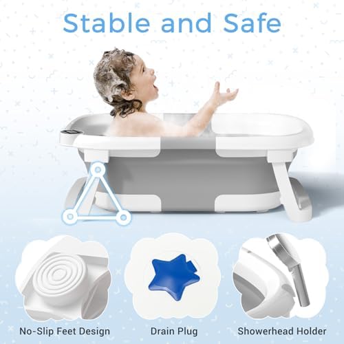 BUNWAG Classic Baby Bathtub, Infant Bath Tub - Image 2