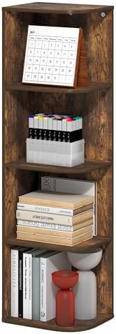 Furinno PASIR Book Shelf, 4-Tier Corner Bookshelf by Furinno-FitsYourSpaceFitsYourBudget