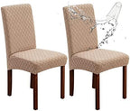Genina Waterproof Dining Chair Covers Set of 2 Parsons Chair Slipcovers by Genina