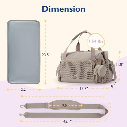mommore Diaper Bag Tote Large Travel Baby Bag - Image 6