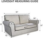 PureFit Stretch Loveseat Covers Fleece Couch Covers - Image 6