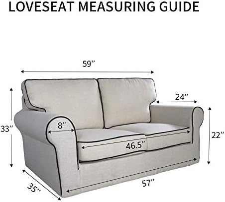 PureFit Waterproof Loveseat Couch Cover Slipcovers - Image 6