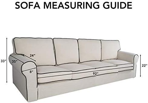 PureFit Stretch Couch Covers for Sofa 4 Seater Slipcovers Cyan - Image 6