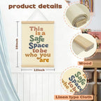 This is A Safe Space Wall Hanging Banner, Therapy Office Wall Decor, School - Image 6