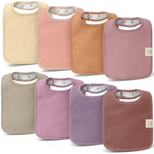 KeaBabies 8-Pack Organic Baby Bibs by KeaBabies