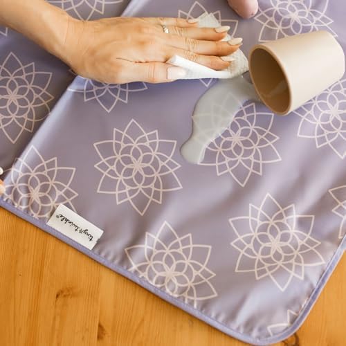 Tiny Twinkle Splat Mat for Under High Chair or Table | 51" x 51" Waterproof & - Image 5